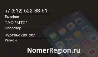 Кто звонил с 9125228891 - регион и оператор
